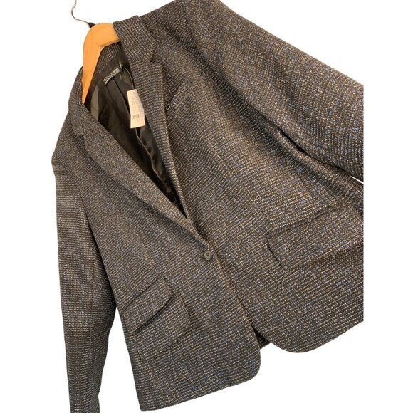 New York & Co 7th Avenue Womens Blazer Size 18 Black Tweed 8944 NWT - Picture 8 of 9